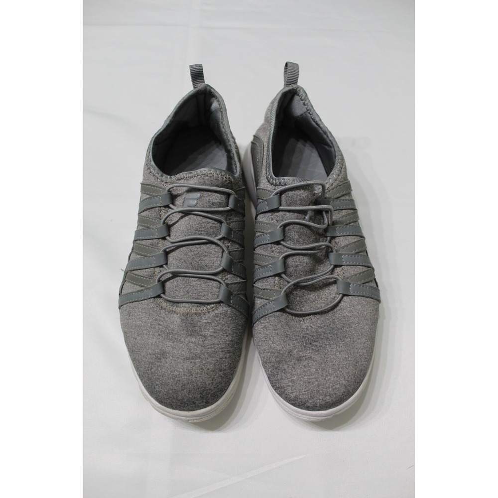 Fila Womens Heather Grey Slip On Bungee Lace Athletic Walking‎ Sneakers Size 7.5